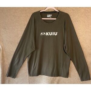 KUIU Ultralight Hunting Shirt Mens 3XL Green Crewneck Stretch Logo Graphic